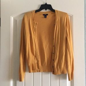 Mustard yellow Gap cardigan